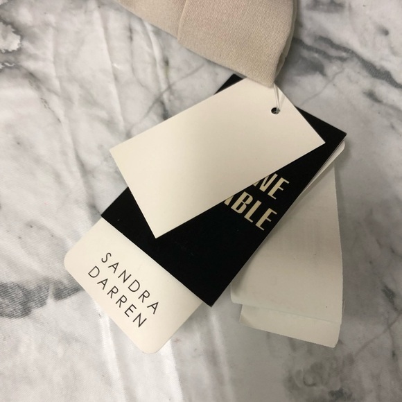 Sandra Darren Beige Trench Style Button Front Dress Size 8 NWT - Picture 5 of 6